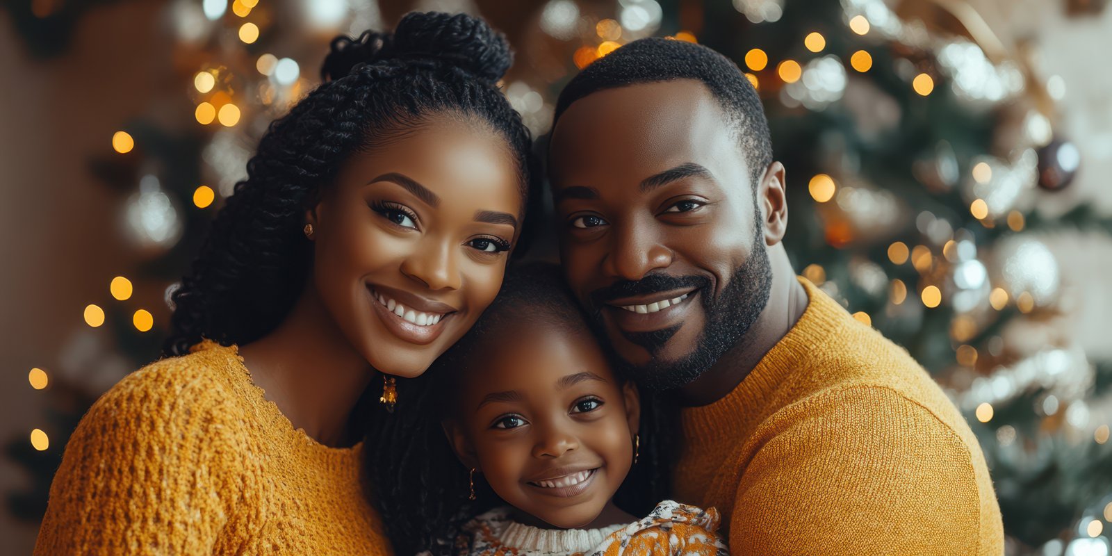 Happy family celebrating the holiday season together in a cozy atmosphere